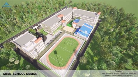 Modern School Building Architecture Design and School Layout Plan in ...