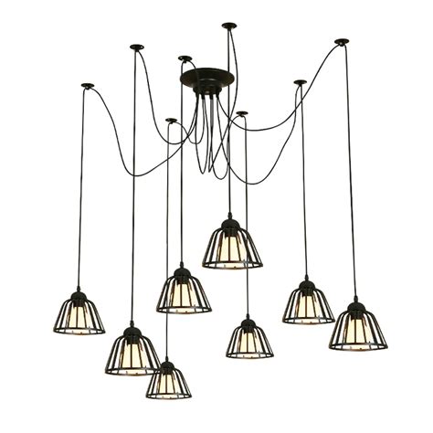 Vintage Pendant Lamp Spider Lamps LED Lights For Home Rope Pendant Light For Restaurant Bar Cafe ...