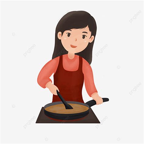 Kartun Wanita Hd Transparent, Kartun Wanita Memasak, Wanita Memasak Kartun, Wanita, Koki PNG ...