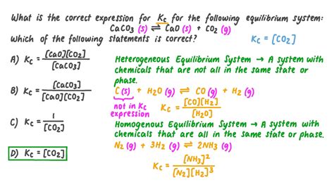 Question Video: Determining the Expression for the Equilibrium Constant ...