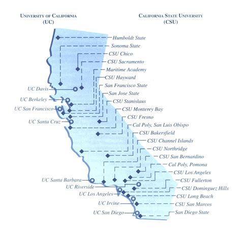 Map Of California Universities | Time Zones Map