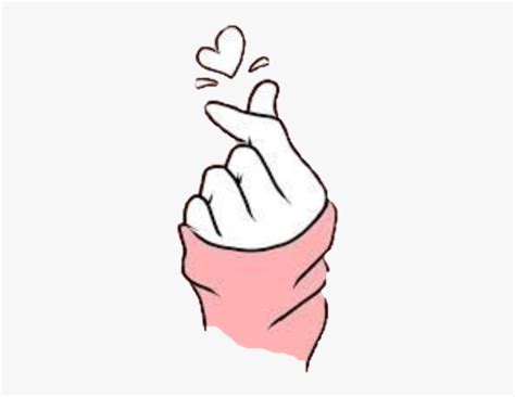 Bts Hand Heart Drawing, HD Png Download , Transparent Png Image - PNGitem