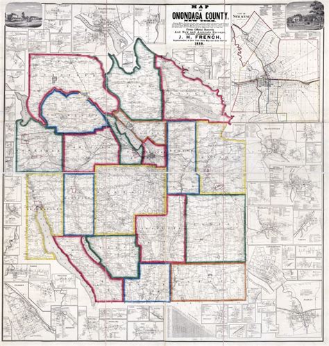 1859 Map of Onondaga County New York | Etsy