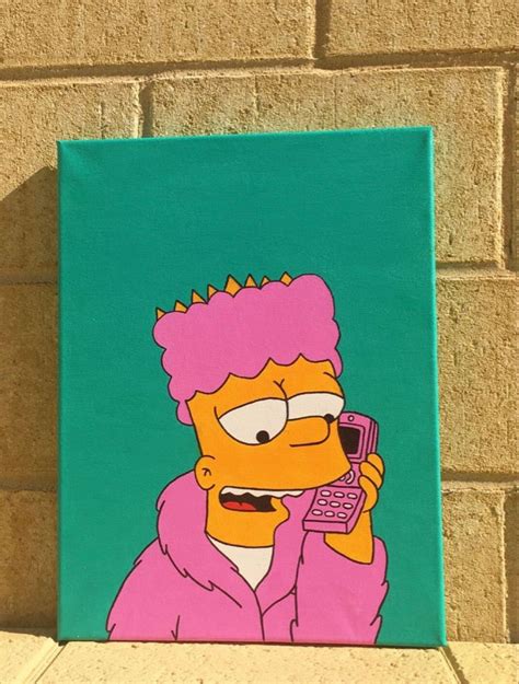 Bart Simpson Painting #Bart #Painting #Simpson | Cute canvas paintings, Simple canvas paintings ...