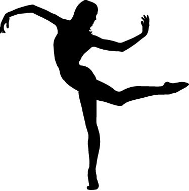 Contemporary Dancer Silhouette Sticker - TenStickers