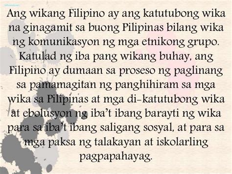 Ano Po Ang Estado Ng Wikang Filipino Brainly Ph - Mobile Legends