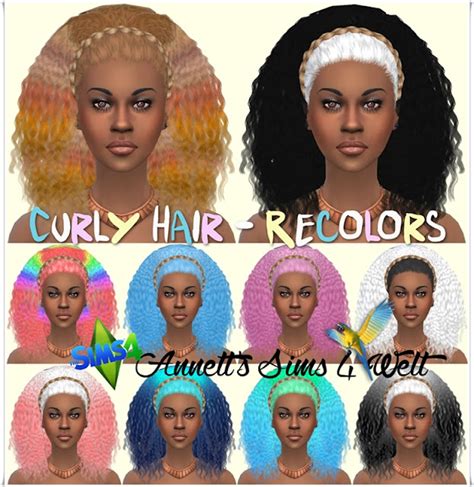 Annett's Sims 4 Welt: Curly Hair - Recolors