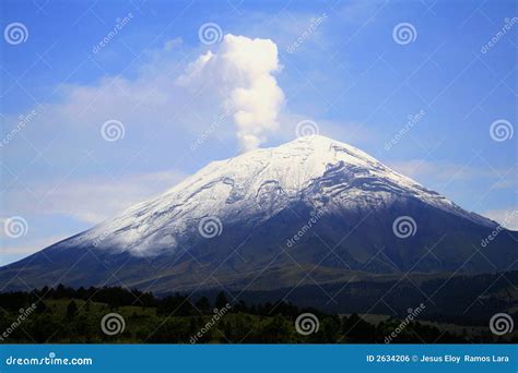 Volcano with fumarole stock photo. Image of geology, actives - 2634206