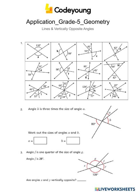 Application-lines & vertically Opposite Angles