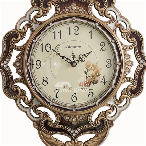 Brass Wall Clock Pendulum Gold Vintage Rustic Hanging Art Deco Luxury