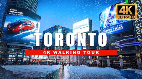 🇨🇦 Toronto Snow Storm Walking Tour - Downtown Yonge Street Winter ...