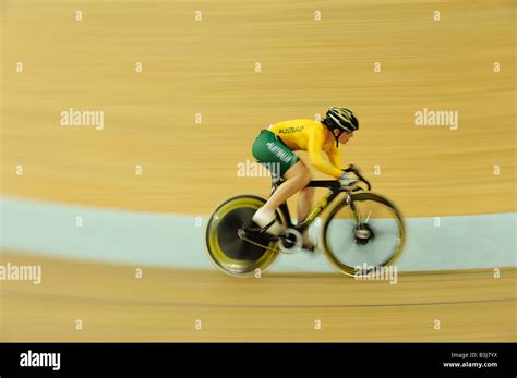 Australia rider competes in men individual pursuit cycling track race at the 2008 Beijing ...