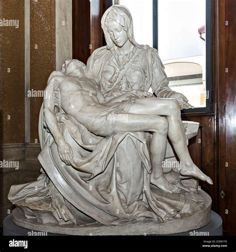 Vatican City, Vatican - Sept 22, 2014: Renaissance Statue of Pieta, Statue of Mary and Jesus by ...