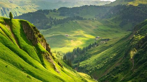 Papel de Parede Paisagem Montanhas e Colinas Verde