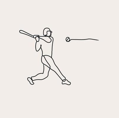 Baseball Line Drawing Vector Art, Icons, and Graphics for Free Download