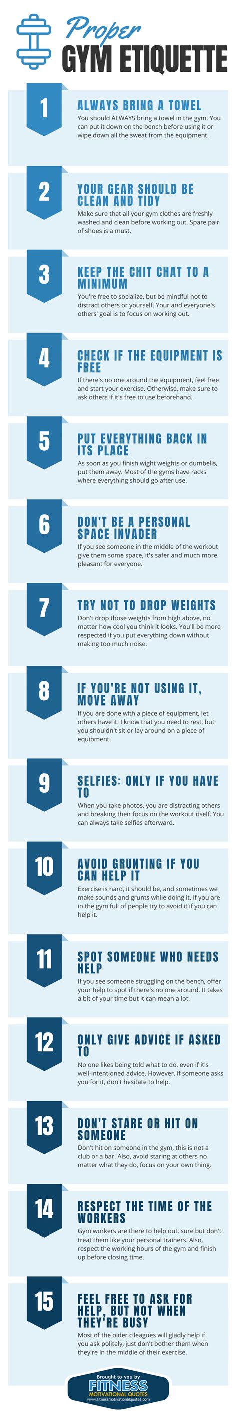 Proper Gym Etiquette: 15 Easy To Follow Rules [Infographics]