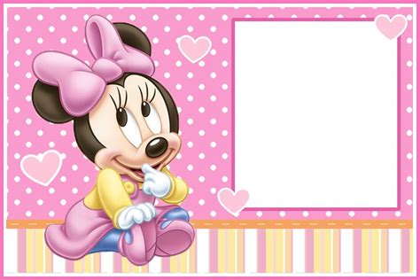 Invitaciónes de cumpleaños gratis de baby Minnie - Imagui