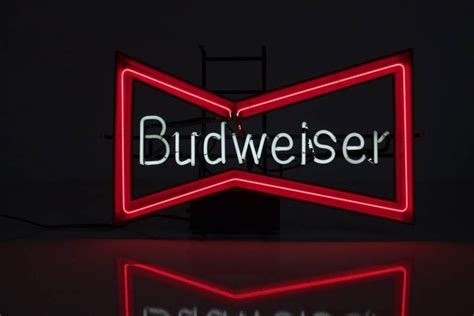 Vintage Budweiser Neon Sign For Sale at 1stDibs