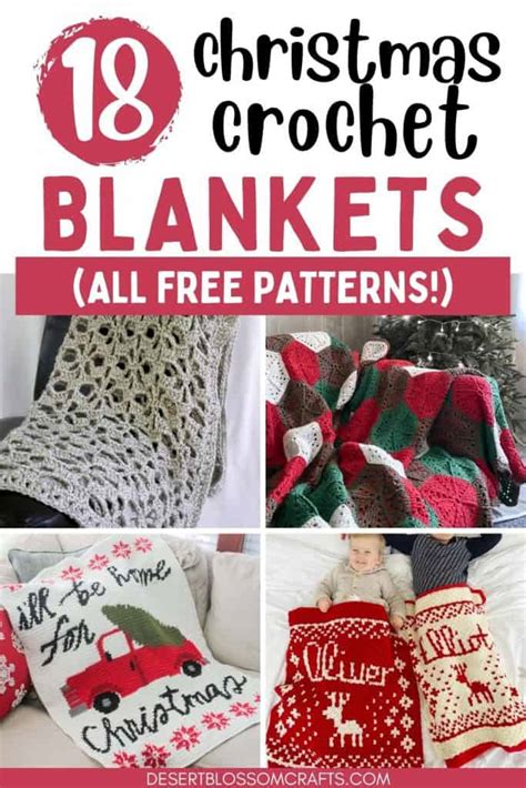 18 Festive Christmas Crochet Blankets (Free Patterns!)