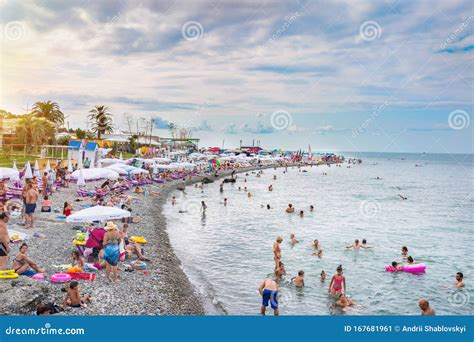 Batumi, Georgia - August 06, 2018: City Beach of Batumi Editorial Photo ...