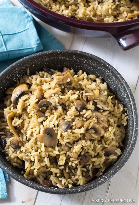 Mushroom Rice Pilaf - A Spicy Perspective