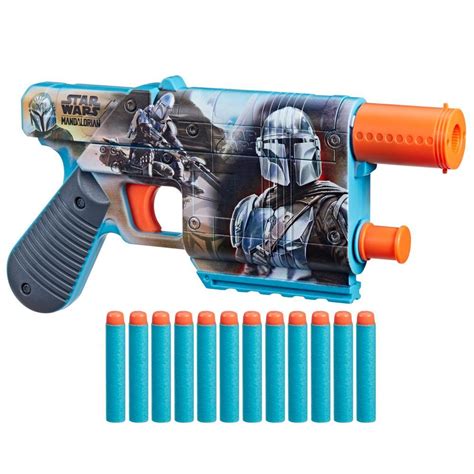 Nerf Star Wars The Mandalorian Dart Blaster, 12 Nerf Elite Darts, Gifts ...