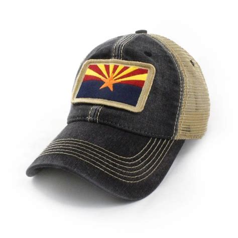 Arizona State Flag Hat, Black | S.L. Revival Co - Americana Clothing/State Flag Hats - Free Ship