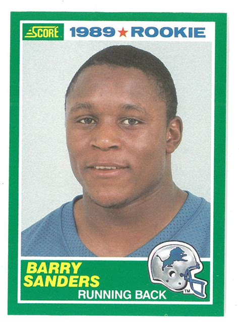 Lot Detail - Barry Sanders 1989 Score Rookie Card