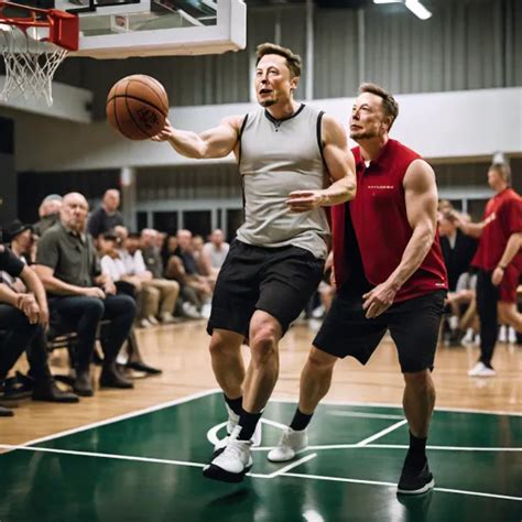 Elon Musk playing basketball - Elavra - AI Image Gallery