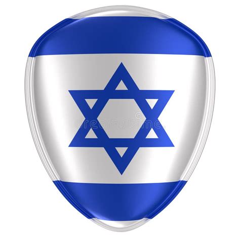 3d Rendering of an Israel Flag Icon. Stock Illustration - Illustration ...