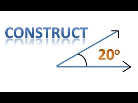 To construct 20 degree angle - YouTube