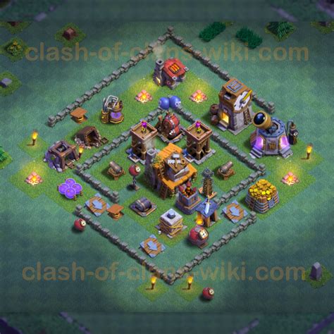 Best Builder Hall Level 4 Base with Link - Clash of Clans - BH4 Copy, #6