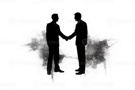 Business people shaking hands silhouette style. 24266762 Stock Photo at ...