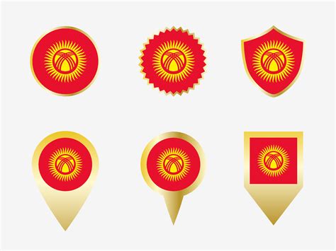 Vector flag set of Kyrgyzstan 22822459 Vector Art at Vecteezy