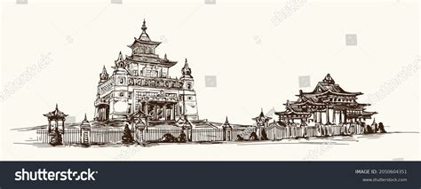 Share more than 73 buddha temple sketch - seven.edu.vn