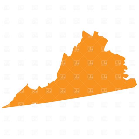 Virginia state map free vector clip art image 0 jpg - Clipartix