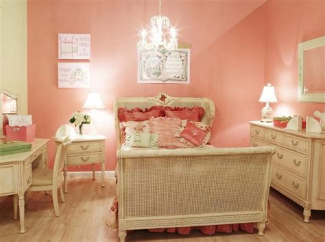 Girls' pink bedroom with French Provincial furniture | Girls bedroom colors, Girls bedroom color ...