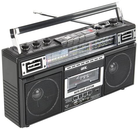 QFX J-220BT ReRun X Cassette Player Boombox with 4-Band Radio, MP3 ...