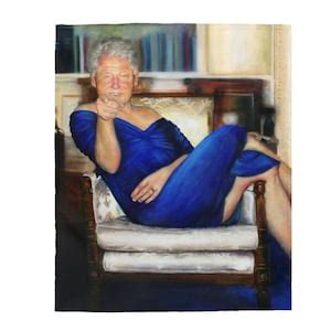 Bill Clinton Painting In A Blue Dress – View Painting