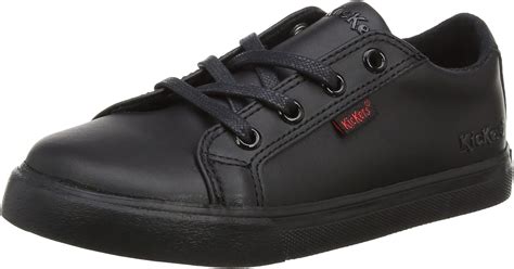 Kickers Kids' Black Tovni Lacer Leather School Shoes: Amazon.co.uk ...