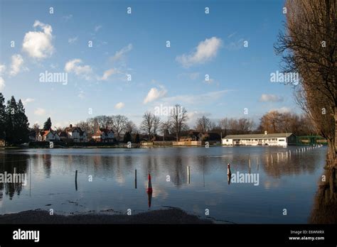 Severe flooding in Henley after heavy rainfall caused the River Thames water levels to rise ...