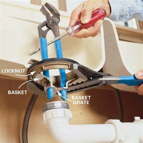 How to Replace a Kitchen Sink Basket Strainer | Sink basket, Diy plumbing, Kitchen sink