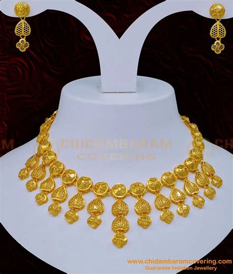 Gold Necklace Designs with Earrings Imitation Jewellery