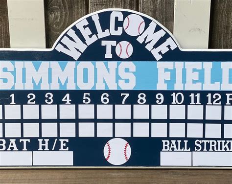 DIY Baseball Scoreboard: Baseball Birthday Party Decoration Scoreboard ...