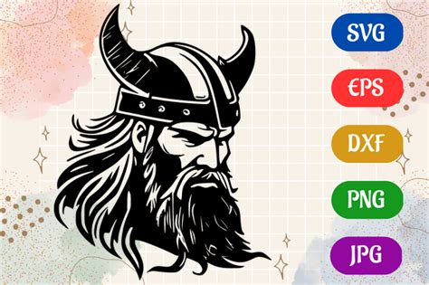 Viking | Black and White Logo Vector Art Graphic by Creative Oasis ...