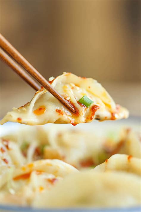 Spicy Chicken Potstickers - Damn Delicious