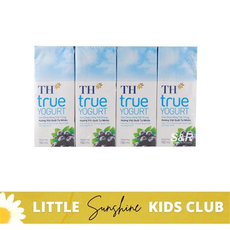 TH True Milk Blueberry Yogurt Milk 4pcs | Shopee Philippines