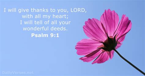 Psalm 9:1 - Bible verse - DailyVerses.net