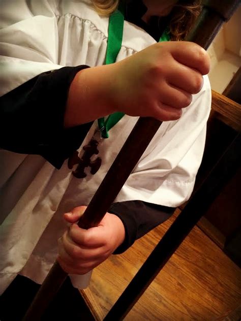 My daughter is growing into leadership – as an acolyte.