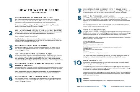 Writing a scene, in two pages | Screenplay writing, Scene writing, Screenwriting